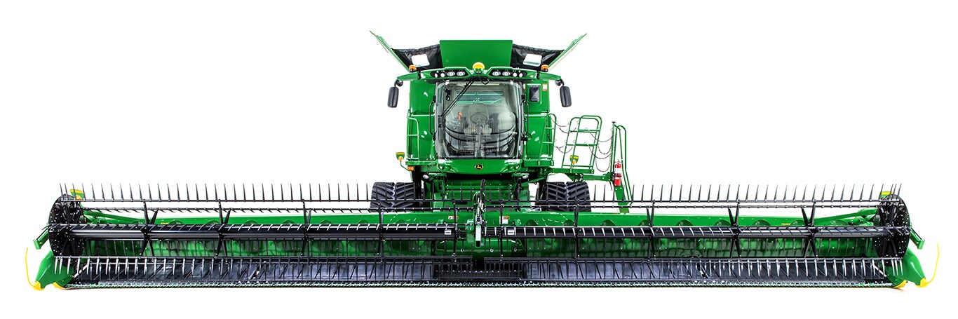 Drápací žací val so žacou lištou s flexibilnými nožmi pre kombajny John Deere