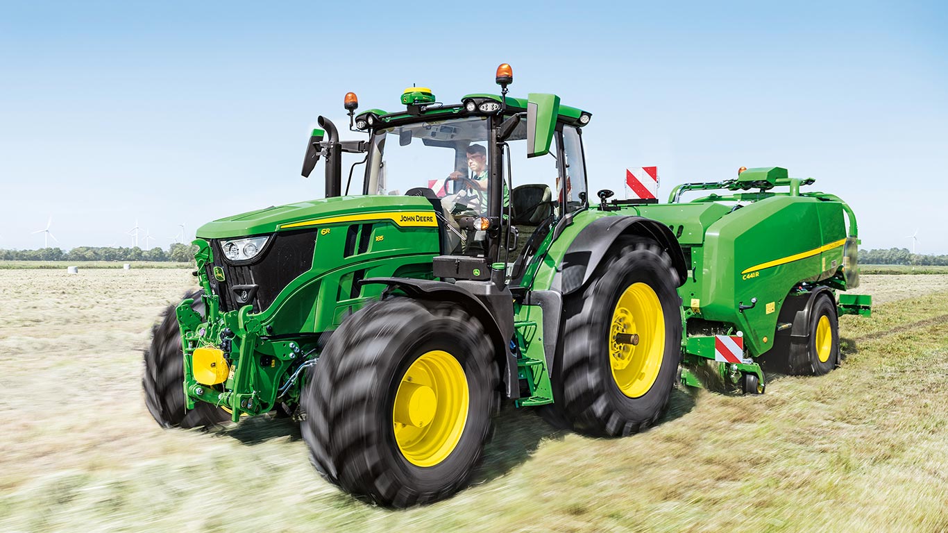 Traktor 6R 185 s lisom C441R, veľký obrázok